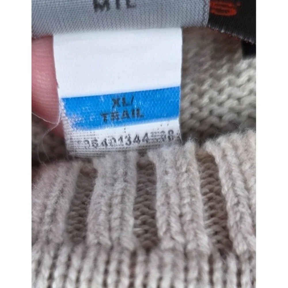 Dockers Men's Sweater XL‎ Beige Tan Windowpane Plaid Casual Classic Grandpacore